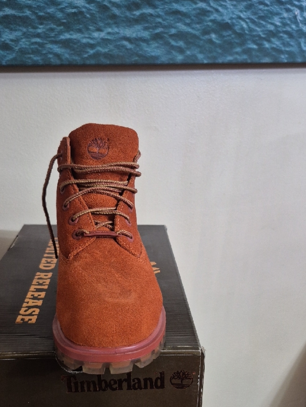 Timberland Kids Rust Orange Suede Lace-Up Boot - Picture 4 of 6